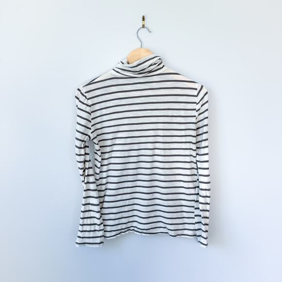 Madewell Whisper Cotton Turtleneck in Ronnie Stripe S - Picture 3 of 7